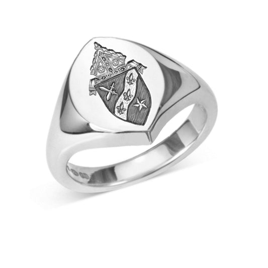 Sterling Silver Custom Engraved Bishop Ring - Watts & Co.