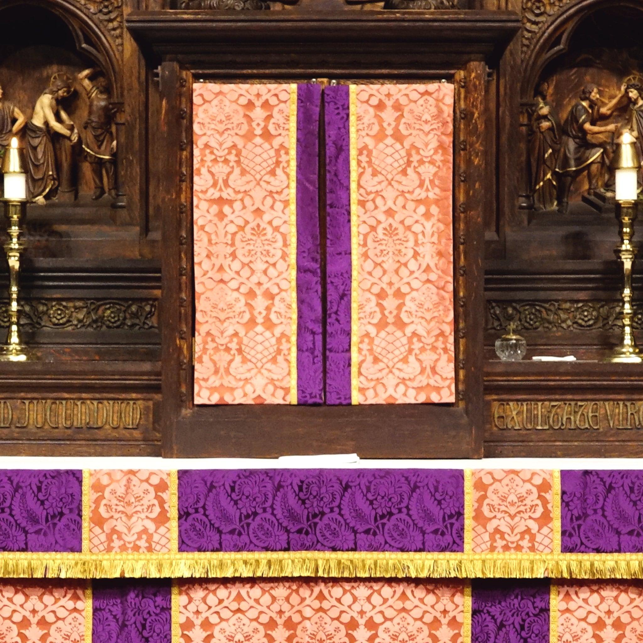 Tabernacle Veil in Rose 'Davenport' Damask - Watts & Co.