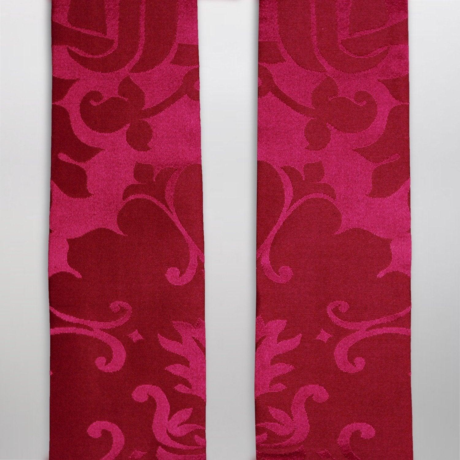 Tufton Stole in Comper Rose Bellini Silk Damask - Watts & Co. (international)