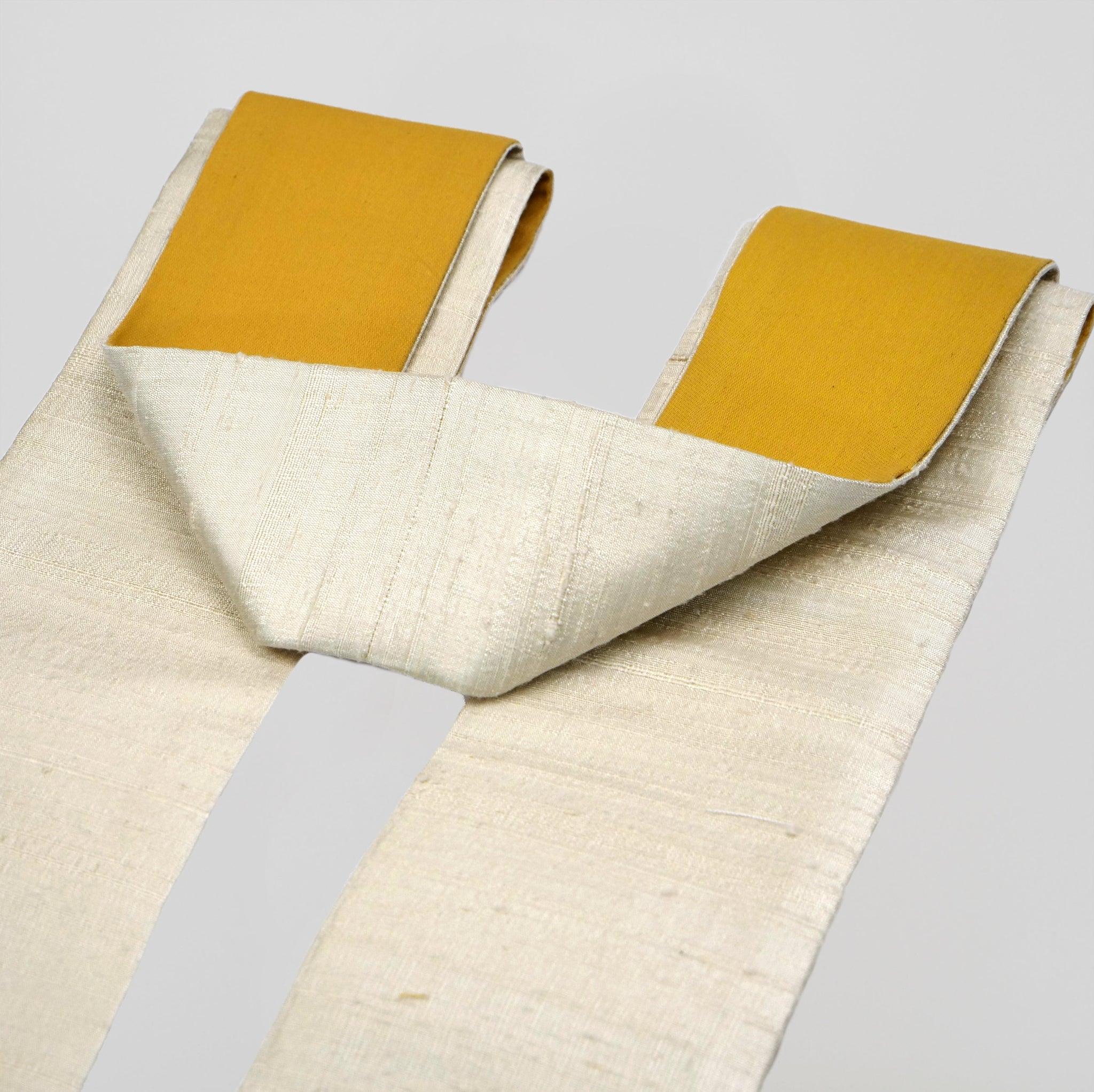 Tufton Stole in White Orissa Silk with Old Gold 'Chalcedon' Orphreys - Watts & Co.