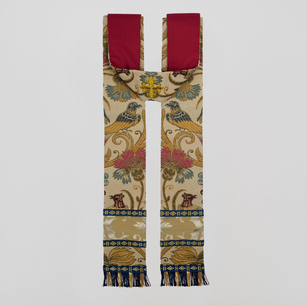 Tufton Stole in 'Windsor Tennyson' with Oyster/Old Gold 'Bellini' Orphreys - Watts & Co.