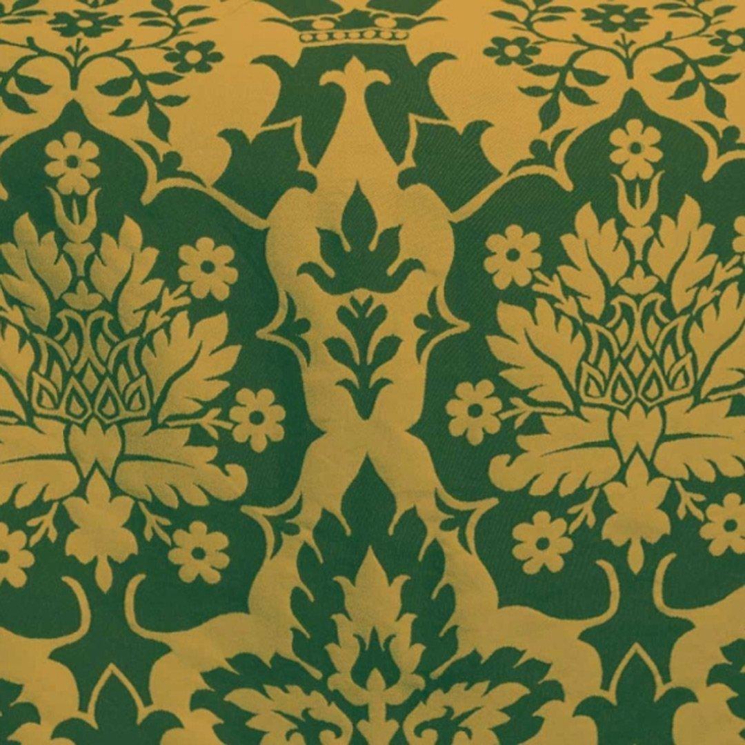 Van der Weyden Silk Brocade - Green & Gold - Watts & Co. (international)