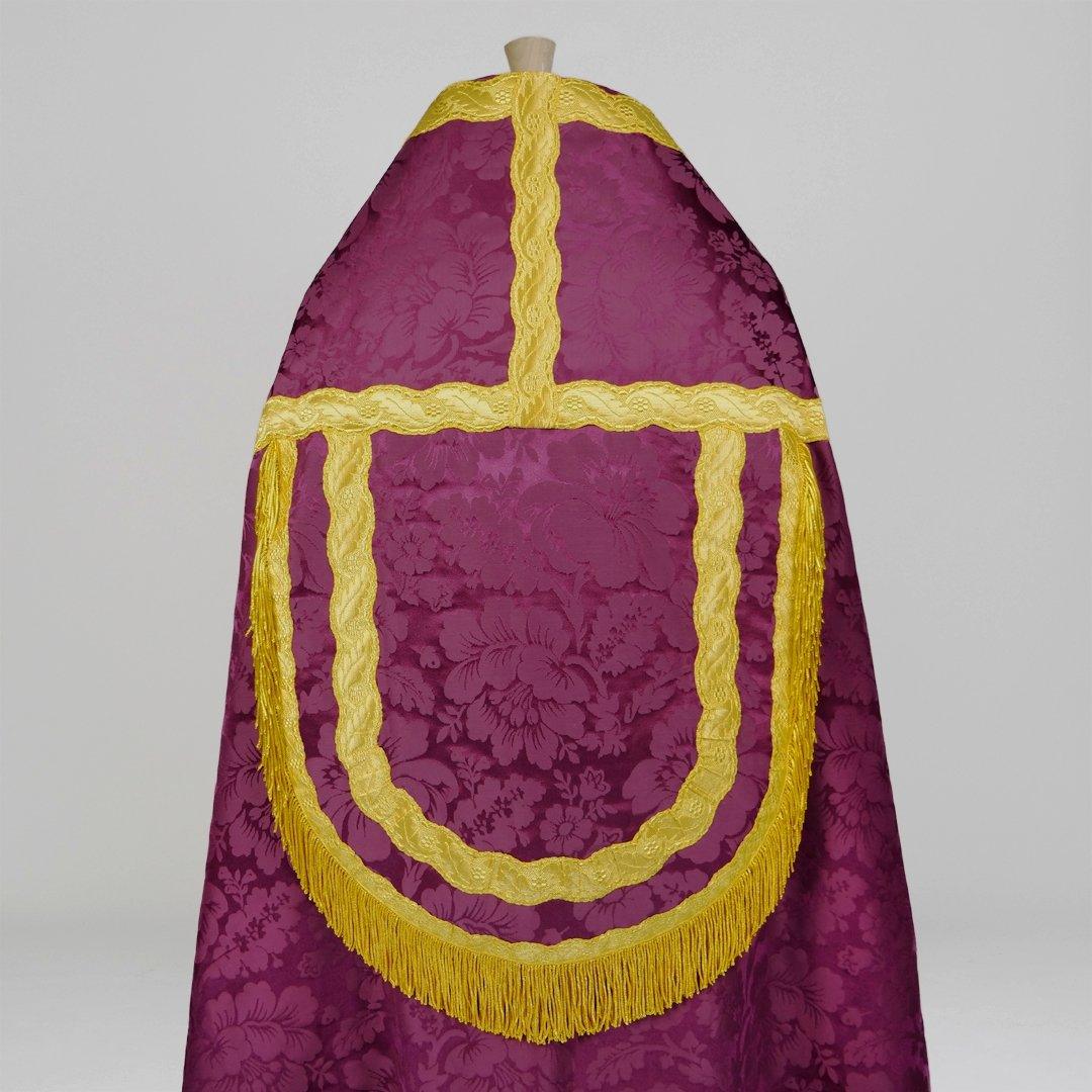 Vatican Cope in Purple 'Genoa' with Outline Orphreys - Watts & Co.
