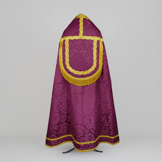 Vatican Cope in Purple 'Genoa' with Outline Orphreys - Watts & Co.