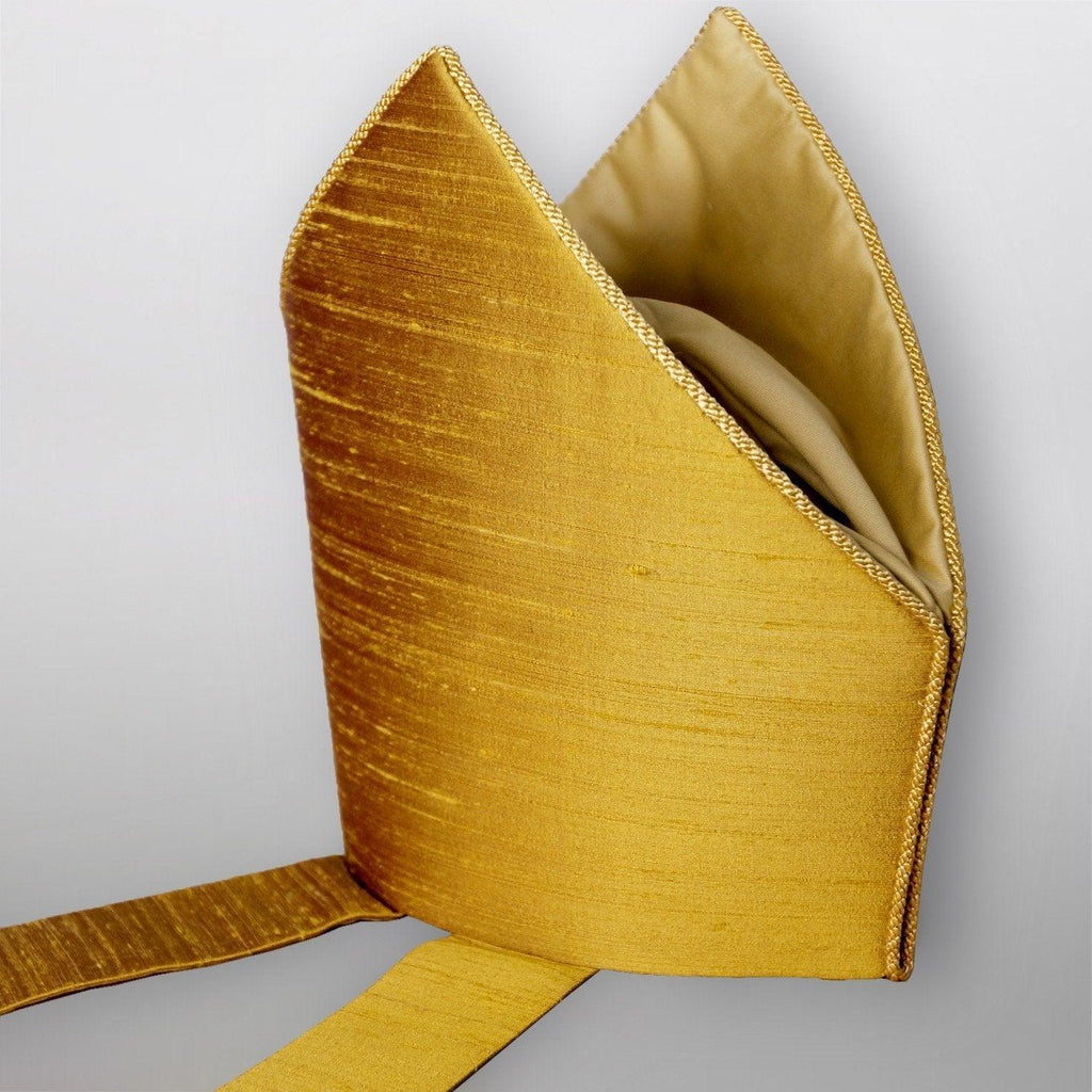 Watts Standard Mitre in Old Gold Dupion Silk - Watts & Co. (international)