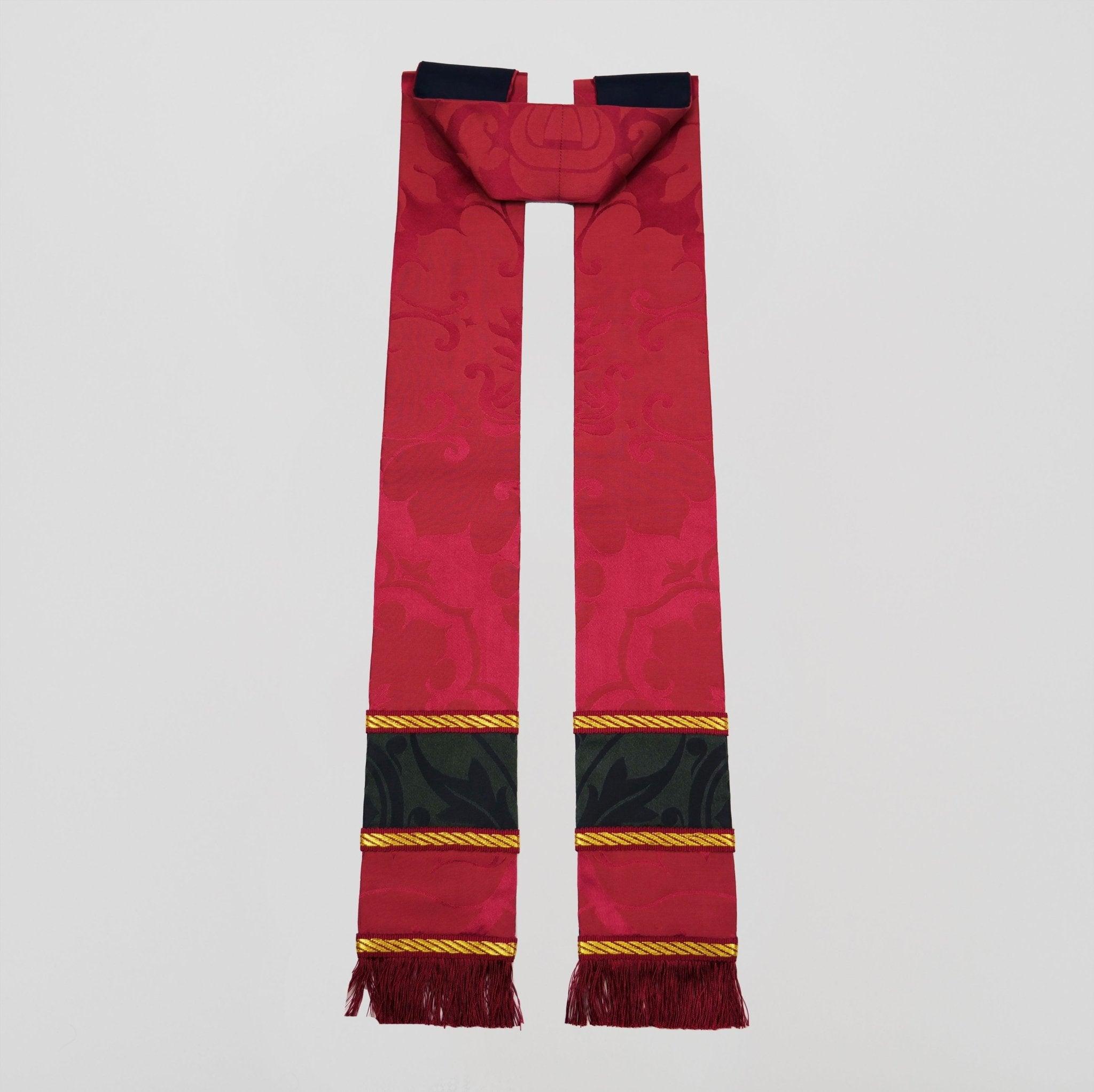 Westminster style Cope in Comper Rose 'Bellini' Silk with Sarum Indigo 'Shrewsbury' - Watts & Co.