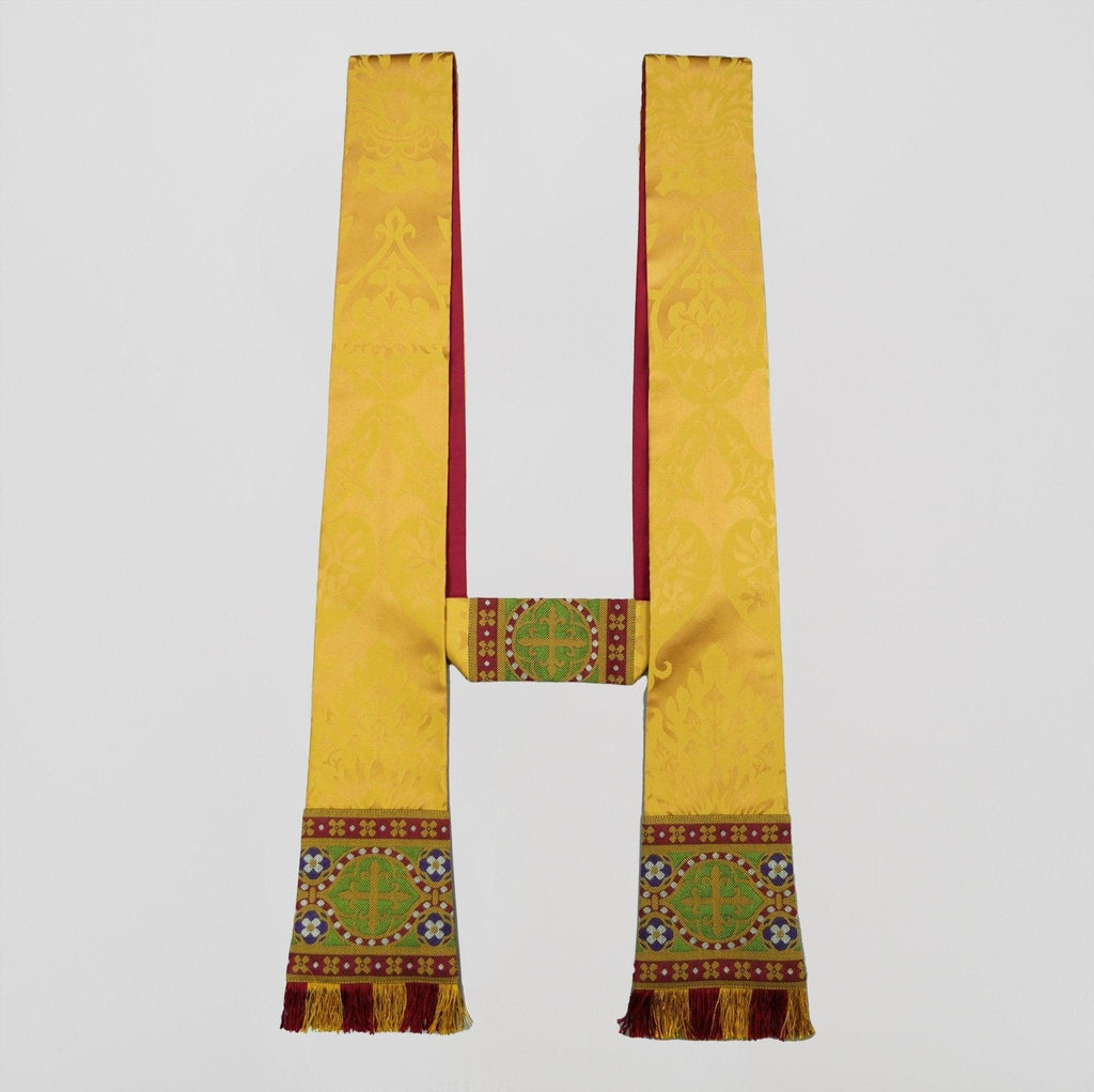 Westminster Style Cope in Gold 'Gothic' Silk with Pugin Orphreys - Watts & Co.