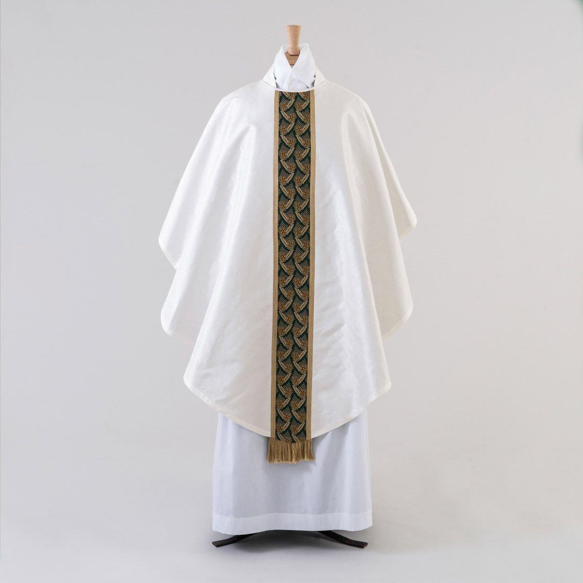 Wheat Chasuble & Stole (White) - Watts & Co.