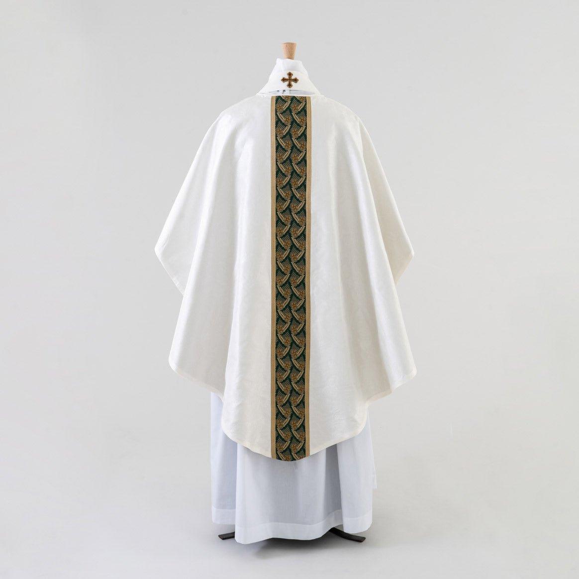 Wheat Chasuble & Stole (White) - Watts & Co.