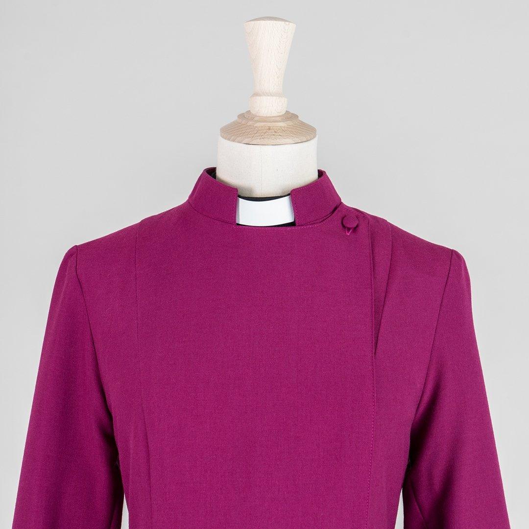 Women's Roman Purple Double Breasted Cassock in Poly-Wool - Watts & Co.
