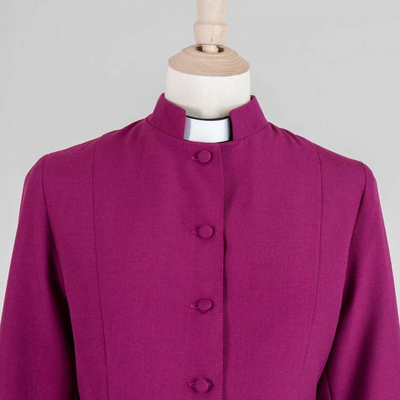 Women's Semi-Bespoke Roman Purple Single Breasted Cassock - Watts & Co.